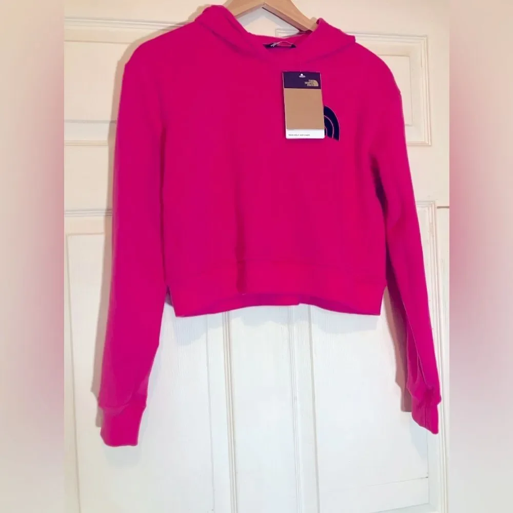 NWT North Face girls, extra large hoodie, bright pink - Picture 1 of 3
